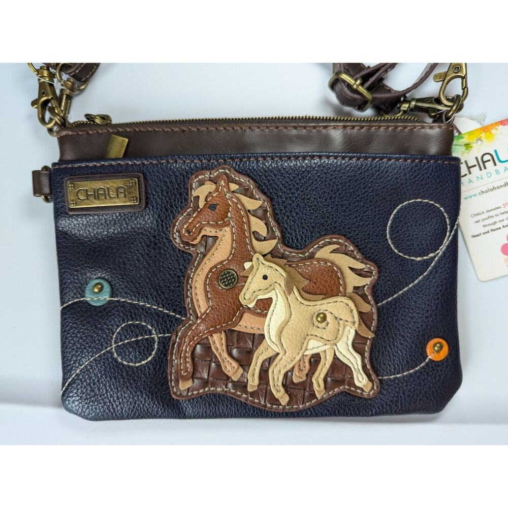 NWT CHALA CROSSBODY PURSE BAG Convertible Cluch Horse Western Cowgirl Vegan